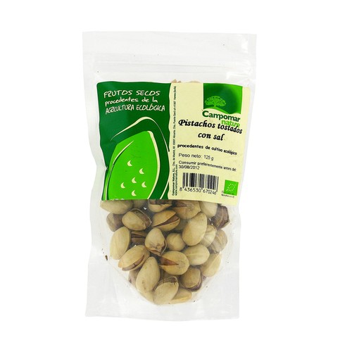 Pistachos Tostados Con Sal ecológicos CAMPOMAR 125 g.