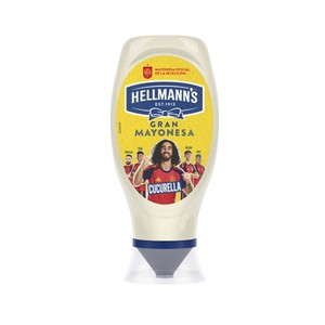 HELLMANN"S Salsa  Mayonesa formato  bote bocabajo, 430 ml.