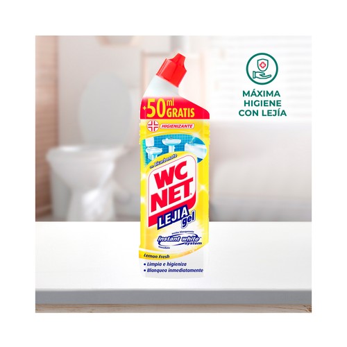 WC NET Gel limpiador WC blanco extra 750 ml.