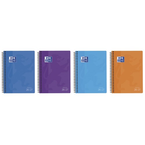 Agenda OXFORD 15x21 School, Tapa Dura Semana Vista 26-27 modelos surtidos