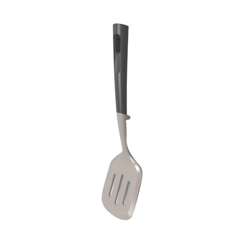 Espátula de cocina de silicona con mango de plástico color gris, ACTUEL.