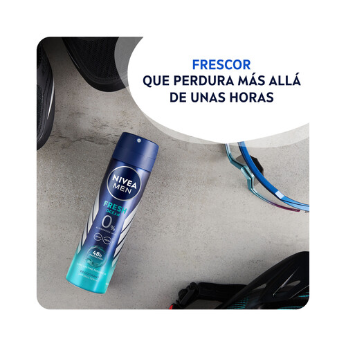 NIVEA Desodorante en spray para hombre, sin sales de aluminio NIVEA Men fresh ocean 150 ml.