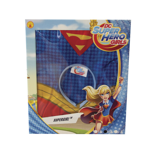 Disraz Super Hero Girl S con vestido y capa, 3-4 años DC CÓMICS.