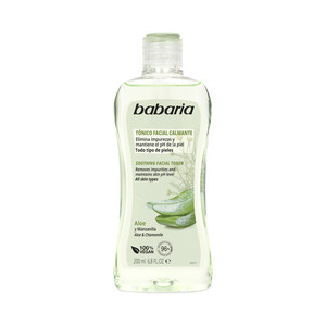 Imagen de BABARIA Tónico facial calmante con aloe vera y manzanilla, para todo tipo de pieles 200 ml.