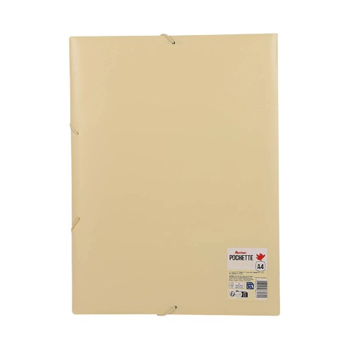 Carpeta A4 3 solapas color amarillo. ALCAMPO