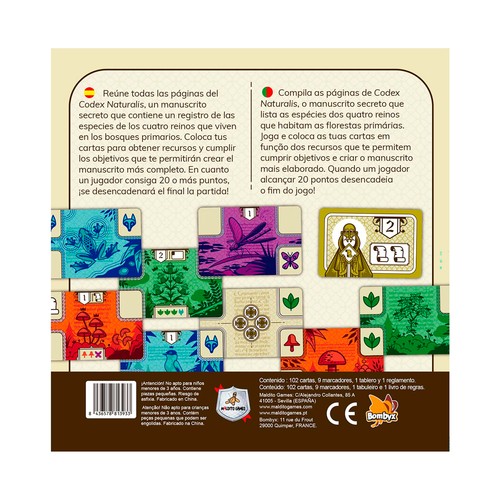Juego de cartas Codex Naturalis, de 2 a 4 Jugadores +7 Años MALDITO DIGITAL