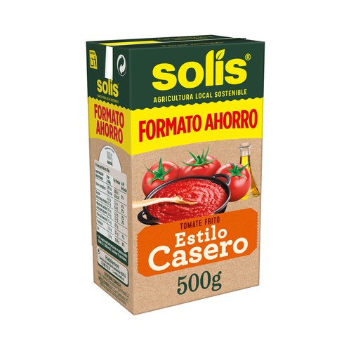 SOLIS Tomate frito estilo casero, 100% sabor natural brick 500 g.