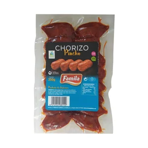 FAMILIA Chorizo de pincho, elaborado en Asturias, sin gluten ni lactosa FAMILIA 250 g.