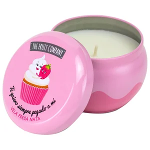 THE FRUIT COMPANY Vela perumada en lata con aroma a fresa-nata 150 g.