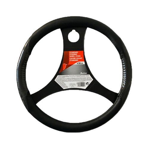 Cubre volante universal de 38cm, color negro, PRODUCTO ALCAMPO ATLANTA.