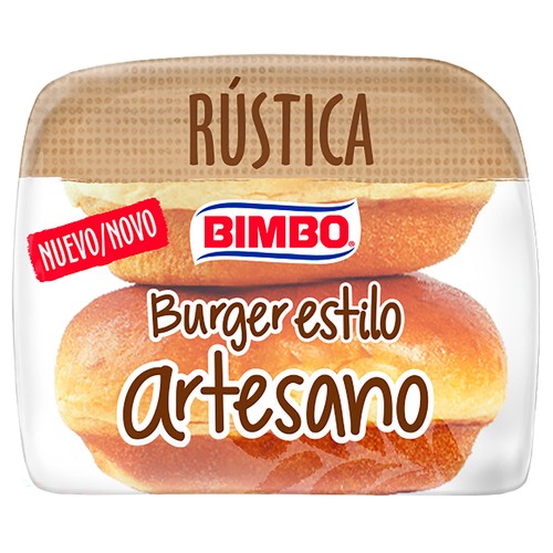 BIMBO Pan hamburguesa artesano rústica 4 uds 240 g.