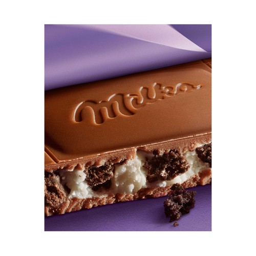 MILKA Chocolate con leche y trozos de galleta Oreo 100 g.