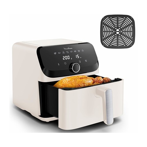 Freidora de aire, 7,5L, 2020W, MOULINEX Easy Fry Mega EZ855A, ventana, 8 programas.