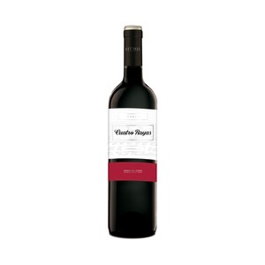 CUATRO RAYAS Vino tinto roble con D.O. Ribera del Duero CUATRO RAYAS botella de 75 cl.