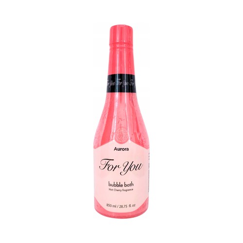 AURORA For you Gel para baño o ducha con aroma a cereza en una divertida botella de champan 850 ml.