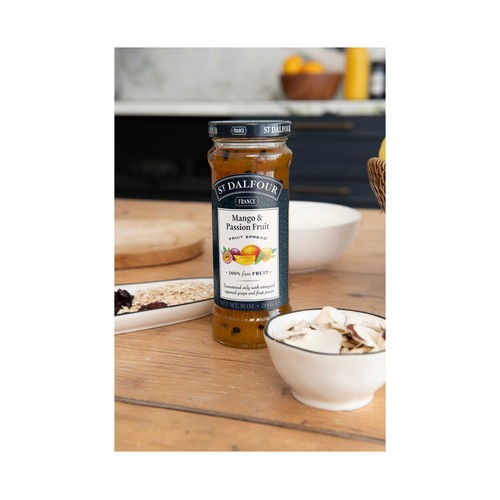 ST.DALFOUR Radsodia fruta, confitura de maracuyá y mango 284 g.