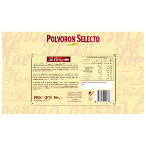 LA ESTEPEÑA  Polvorones maestro orbador 500 g.