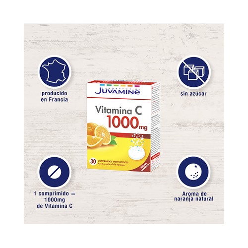 JUVAMINE Pastillas efervescentes de vitamina C 30 uds