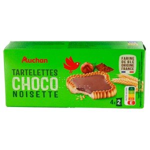 Imagen de PRODUCTO ALCAMPO Tartaletas de galleta con relleno de chocolate y avellanas, sabor avellana 127 g.