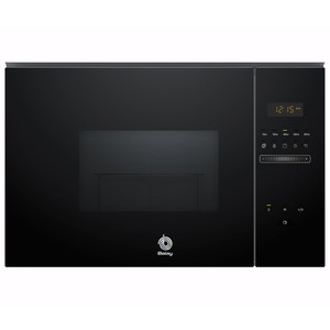 Microondas encastrable con grill BALAY 3CG5172N2 cristal negro con control antideslizante, capacidad 20L, potencia 800W, grill: 1000W.