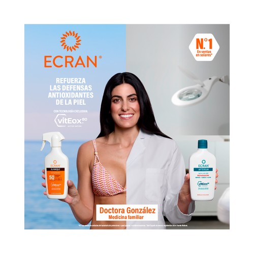 ECRAN After sun en bruma, con efecto hielo y acción reparadora 250 ml.