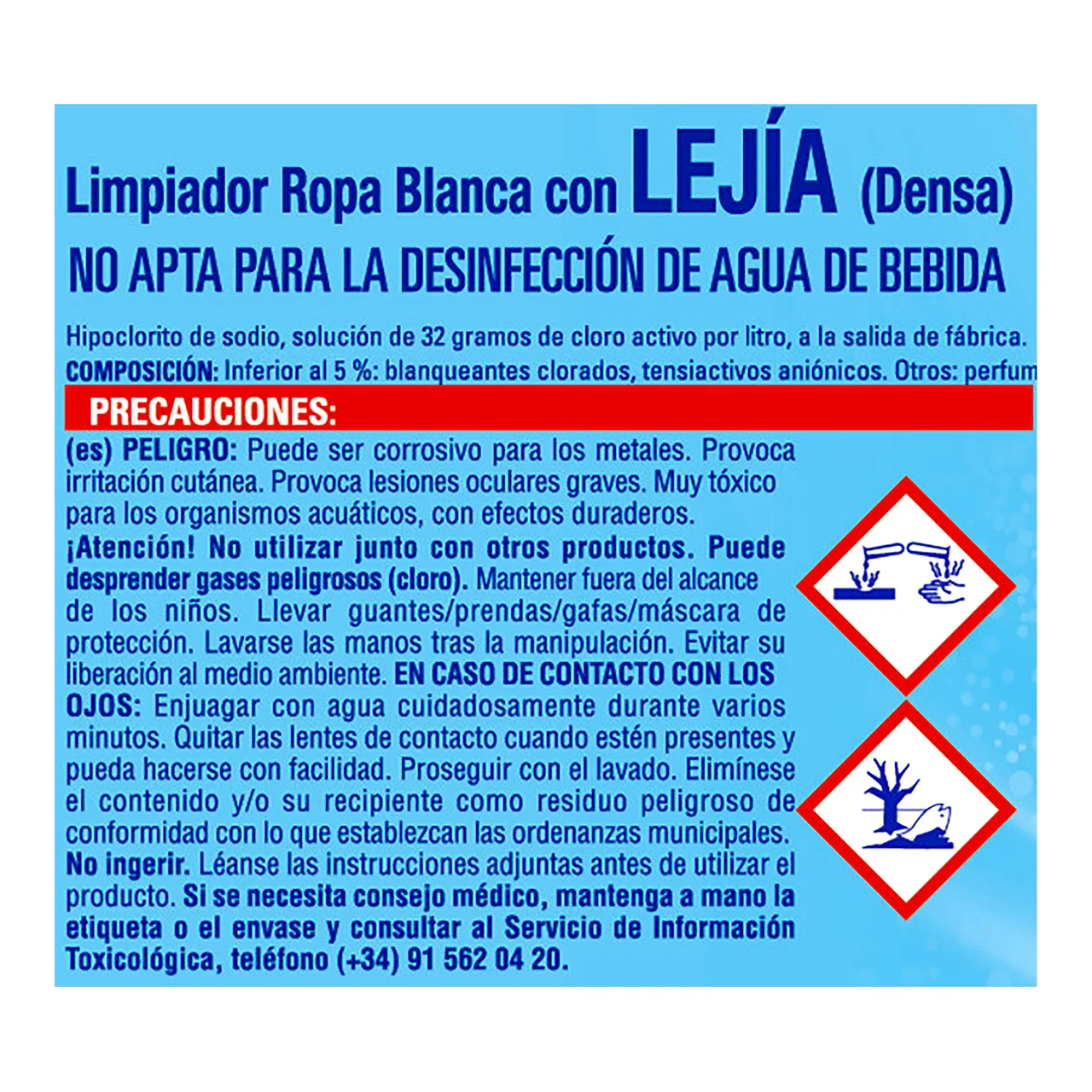 Lejía ropa blanca perfumada 2 l.