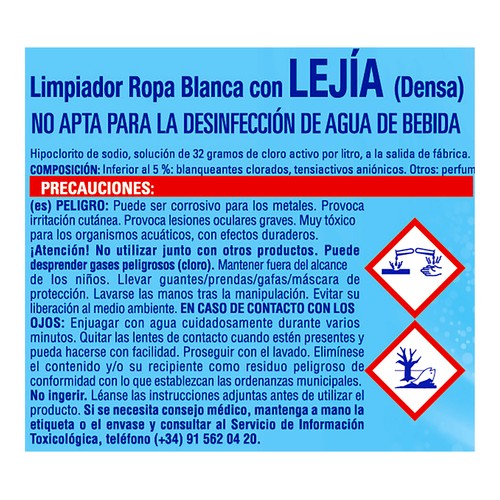 LA SALUD Lejía ropa blanca perfumada 2 l.