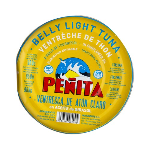 PEÑITA Ventresca de atún claro con aceite de girasol 650 g.
