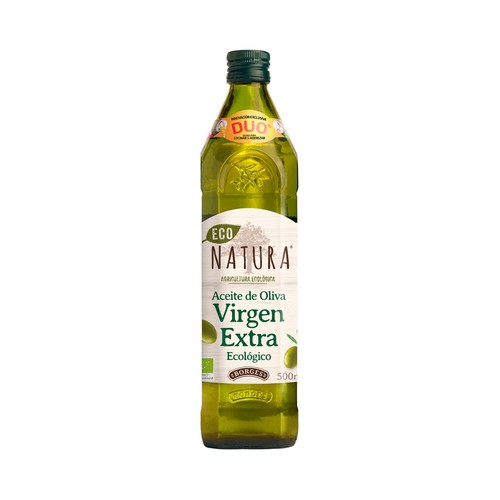 Aceite de oliva virgen extra ecológico BORGES ECO NATURA botella 500 ml.