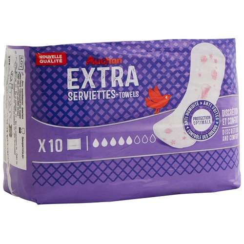 PRODUCTO ALCAMPO Compresa de incontinencia para mujeres, con pérdidas moderadas a severas 10 uds.