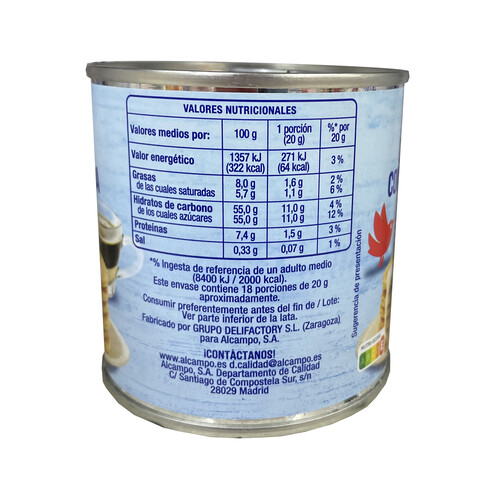 PRODUCTO ALCAMPO Leche condensada PRODUCTO ALCAMPO 370 gr.