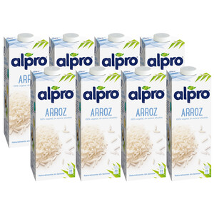 ALPRO Bebida de arroz 100% vegetal y sin azúcares añadidos ALPRO 8 x 1 l.