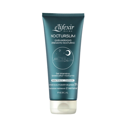 E'LIFEXIR Crema de noche drenante y quemagrasas con textura gel y acción intensiva E'LIFEXIR Nocturslim 200 ml.