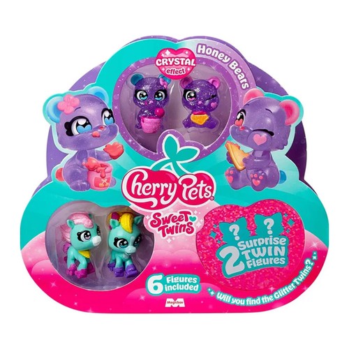 CHERRY PETS Sweet Twins 6 figuras coleccionables, modelos surtidos.