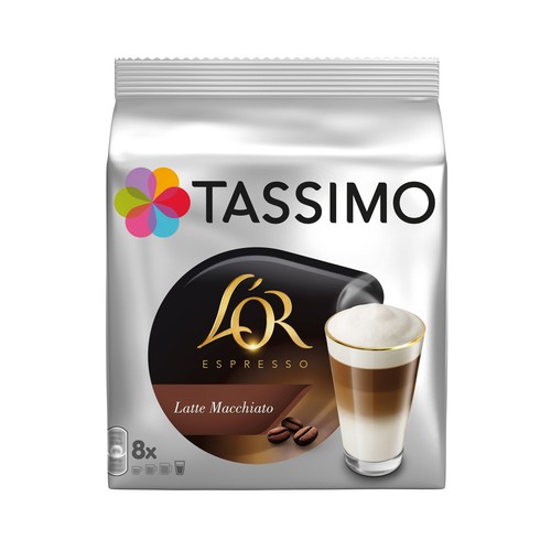 TASSIMO L"OR Café en cápsulas latte macchiato 8 uds.