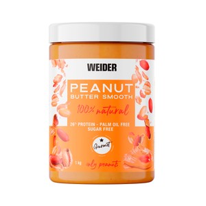 Crema de cacahuete suave 26% proteína 1 kg.