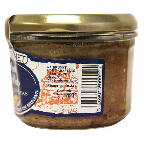 JEAN BRUNET Paté de pato con setas frasco de 180 g.