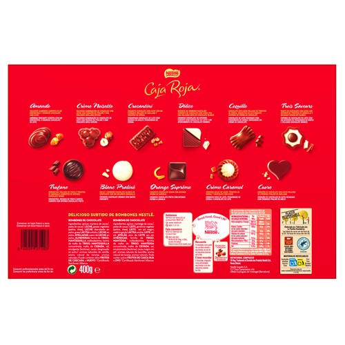 NESTLÉ Caja Roja Bombones con pulsera 400 g.