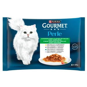 PURINA GOURMET Comida para gatos adultos a base de verduras 4 uds. 85 g