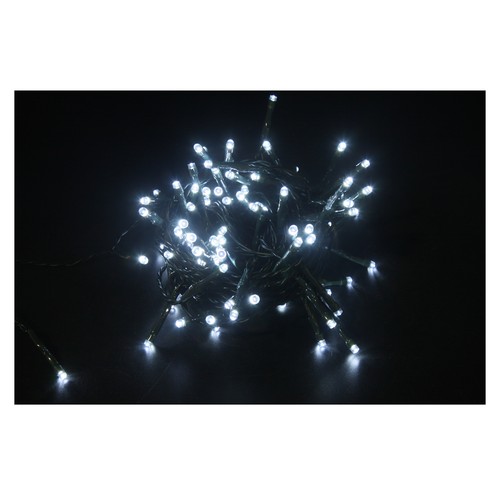Guirnalda solar de 100 luces LED color blanco puro, 8 funciones, ACTUEL.