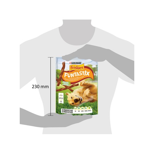 FRISKIES Snack para perros con aroma a queso y bacon 175 gr.