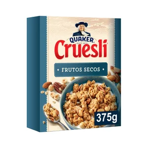 QUAKER Cruesli Cereales muesli con frutos secos 375 g.