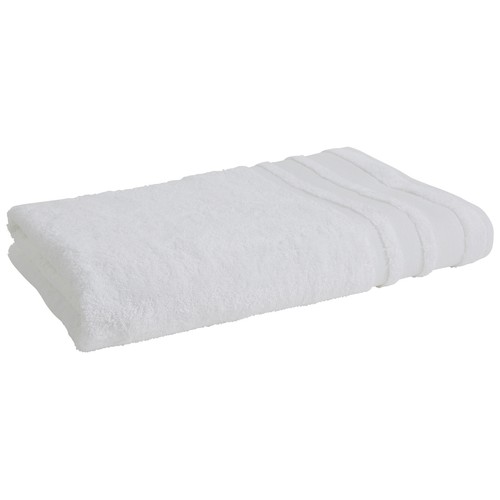 Toalla lisa de baño color blanco, 650g/m², ACTUEL.