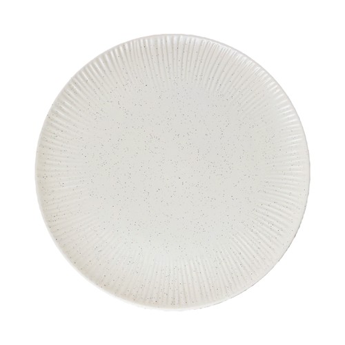 Vajilla 12 piezas de porcelana, relieve beige, ACTUEL