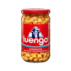 Imagen de LUENGO Garbanzo cocido con bajo contenido en sal frasco de 400 g.