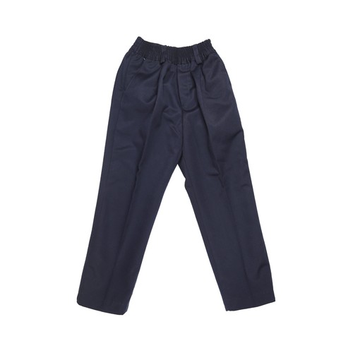 Pantalón de uniforme premium con cintura elástica azul marino, talla 3.