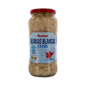 Imagen de PRODUCTO ALCAMPO Alubias blancas (judias) extra, cocidas y con bajo contenido en sal bote 400 g.