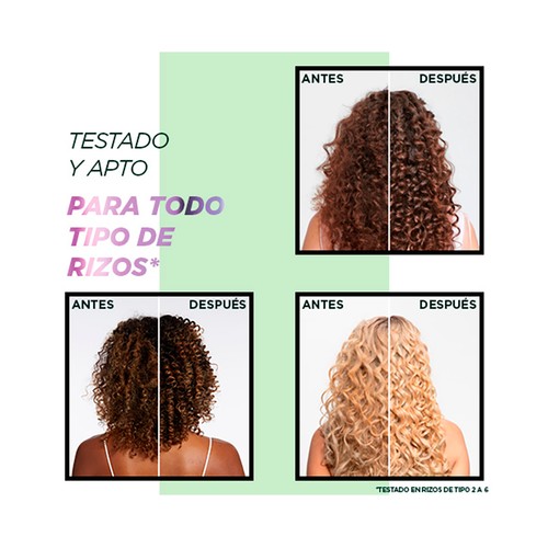 FRUCTIS Método rizos de Garnier Champú hidratante y anti-encrespamiento para cabellos rizados 200 ml.