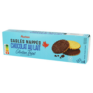 PRODUCTO ALCAMPO Galletas sin gluten cubierta de chocolate 150 g.