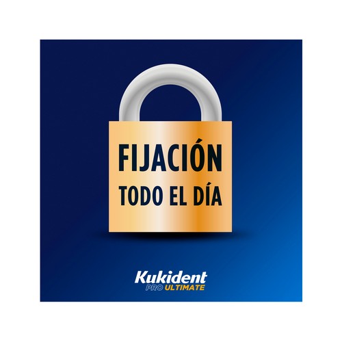 KUKIDENT Pro ultimate Crema adhesiva para prótesis dental, sin sabor + caja para prótesis 57 g.